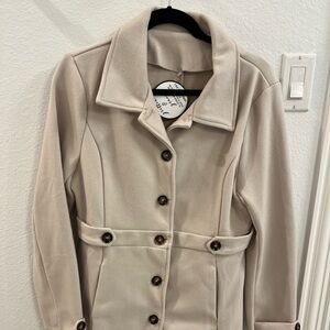 Elegant Beige Winter Coat